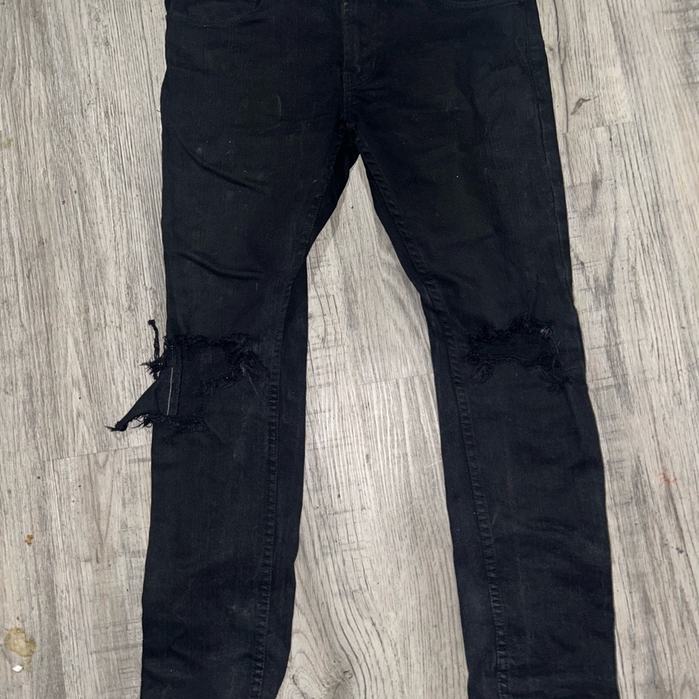 PacSun Black Skinny Distressed Jeans